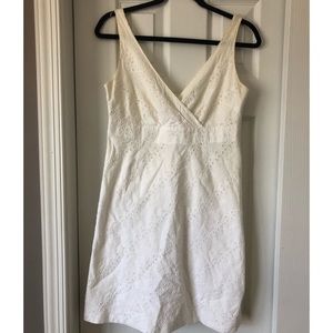 Vineyard Vines White Eyelet Shift Dress